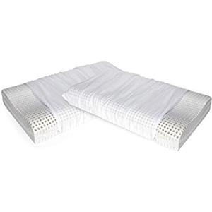 Talamo Italia - Set di 4 Cuscini per Letto, 100% Made in Italy, Guanciale sfoderabile Ortocervicale in Memory Foam Forato, Anallergico e Traspirante,70x41xh11,5 cm