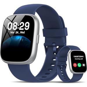 Cillso Smartwatch Uomo Donna con Alexa, 1.83" Orologio Smart Watch, Chiamate Bluetooth, 110+Modalità Sportive, Impermeabile IP68, Orologio Fitness con Frequenza Cardiaca/Sonno/Calorie per Android iOS, Blu