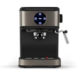 BLACK+DECKER BXCO850E - Macchina da Caffè Espresso, 20bar, 850W, 1,5L, Acciao Inox