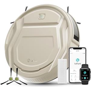 LEFANT M210 Robot Aspirapolvere, 2200Pa Aspirazione, 120 Minuti, Ultra Sottile 7,8cm, Senza Grovigli, App/Alexa/Google, Potenziamento Tappeto Ideale per Animali Domestici, Pavimenti Duri e Moquette