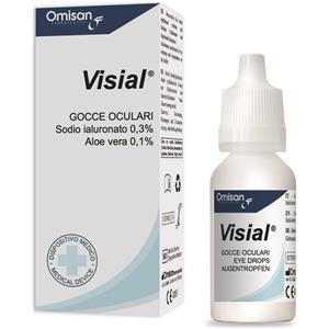 OMISAN Visial Gocce Oculari Idratanti 10 ml - Lubrificanti e Rinfrescanti con Acido Ialuronico e Aloe Vera