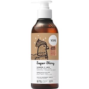 YOPE Shampoo Naturale per Capelli Crespi e Opachi | Super Shiny con Biofermento di Lino | Idrata e Leviga | Vegan e Dermatologicamente Testato | 300 ml