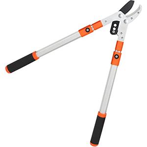 Kurtzy Cesoia Troncarami Telescopico a Incudine per Lavori Pesanti - Tagliarami Telescopico Manuale da 67-100 cm - Troncarami Professionale per Alberi e Rami Spessi da Giardino - Taglia Rami