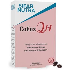 Sifar Nutra CoEnz QH | Kaneka QH | forma attiva di coenzima Q10 | UBICHINOLO 100mg | antiossidante e metabolismo energetico | 30 capsule