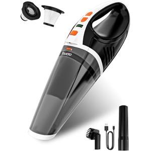 TANYO Aspirabriciole Senza Fili Potente, 10000Pa Aspirapolvere Auto Portatile con LED, 2 Velocità Mini Aspirapolvere, Ricaricabile Aspiratore Auto per Capelli, Casa, Ufficio, Cucina