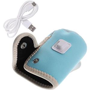 HEALSOPTHY Scaldabiberon Portatile USB Avvolgibile Isolante Blu Scalda Latte per Riscaldatore Ricaricabile per Auto e Uso