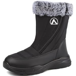 VTASQ Stivali Donna Uomo Stivali da Neve Foderata Pelliccia Caldo Antiscivolo Stivaletti Impermeabili Invernali All'aperto Scarpe Trekking
