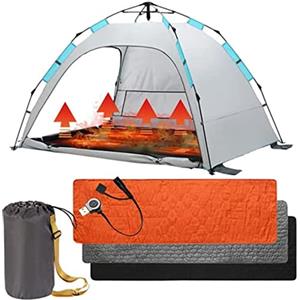 BERNOI Materassino per il campeggio/Coperta riscaldante portatile riscaldante, imbottitura per sacco a pelo riscaldato, fodera per sacco a pelo riscaldata all'aperto/controllo della temperatura a tre