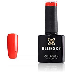 Bluesky Smalto Per Unghie Gel, Mambo Beat, 80643, Rosso, Arancia (Per Lampade Uv E Led) - 10 Ml