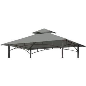 Eurmax USA High Performance Grill Gazebo Canopy Replacement Cover 5x8 BBQ Shelter Top (Gray)