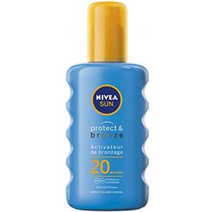 NIVEA SUN - Spray solare attivatore di abbronzatura Protect & Bronzo FPS 20 - Protezione e tintura abbronzante - Estratto naturale di Pro-Melanina - Formula leggera e non grassa - Pelle normale - 200