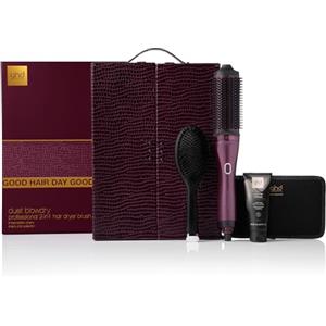 ghd Set Regalo Duet Blowdry Cherry Chic, Spazzola Asciugacapelli Lisciante in Tonalità Rosso Ciliegia, con Elegante Cofanetto Viaggio, Da Bagnato ad Asciutto Senza Danni da Calore
