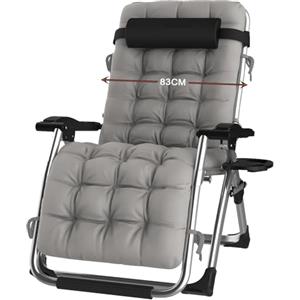 Hengriacly Sedia a sdraio pieghevole con copertura, sdraio da giardino, sdraio relax per pausa pranzo, portata di 240 kg, regolabile, schienale con volant, sedia da giardino, ergonomica e traspirante