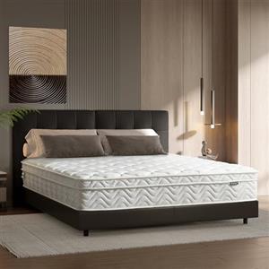 Z-hom Mamaterasso Matrimoniale Molle & Memory 7 zone, Alto 26 cm, con schiuma comfort di alta qualità, durezza H3, Traspirante e Ergonomico/certificato Öko-Tex (120 x 200 cm)