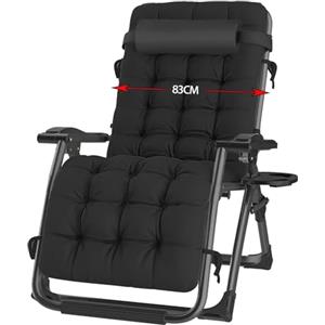Hengriacly Sedia a sdraio pieghevole con copertura, sdraio da giardino, sdraio relax per pausa pranzo, portata di 240 kg, regolabile, schienale con volant, sedia da giardino, ergonomica e traspirante