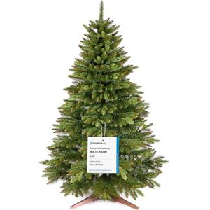 PURE LIVING INTERIOR DESIGN Albero di Natale Artificiale Premium 220cm - Realistico, Rami Fitti, con Base in Legno e Borsa per Riporre - Albero di Natale di Pure Living