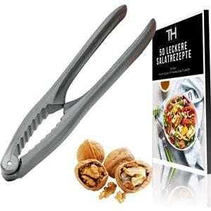 Thiru Schiaccianoci - ideale per noci - cracking senza schiacciamento - Schiaccianoci con e-book con ricette - Made in Germany (Basic antracite)