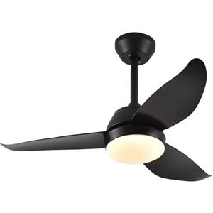 snsok Ventilatore da Soffitto con Luce LED 36" 3 Pale, 6 Velocità + 3 Temperature Luce, Motore DC Super Silenzioso, Timer con Telecomando, Funzione Inverso Estate/Inverno - Per Camera da Letto/Soggiorno