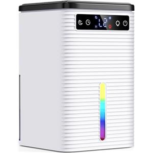 Flewave Deumidificatore Casa Muffa 2500ml, Deumidificatore Portatile - Silenzioso 30dB, Spegnimento Automatico, Timer 2-12h, Sbrinamento Smart, 7 Colori LED, per Camera da Letto, Bagno, Armadio (650ml/Giorno)
