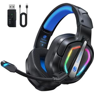 Fachixy FC200 Cuffie Gaming Wireless, 2.4GHz Cuffie Gaming con Microfono per PS5, PS4, PC, Switch, Mac, Mobile, Cuffie per PS5 con Stereo, Cuffie Bluetooth Over Ear con Luce LED, Batteria da 50 Ore