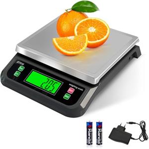 YBVXYV bilancia cucina digitale con tara PCS Funzione bilancia professionale Acciaio Inossidabile Bilancia da Cucina, 40kg /88lb Grandi Bilancia Alimentare con 6 Unità display LCD per panifici Mense e pizza