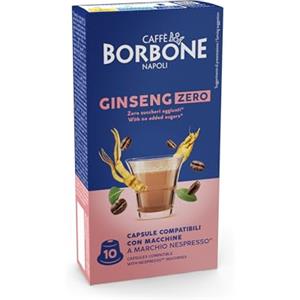 Caffè Borbone Ginseng Zero - Zero Grassi, Zero Zuccheri, Zero Glutine - 10 Capsule - Compatibili con macchine ad uso domestico Nespresso®*