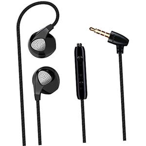 Mikikit Auricolari Antirumore Cuffie Microfono Jack da 3 5 Mm per Mp3 Stereo Sound Nero