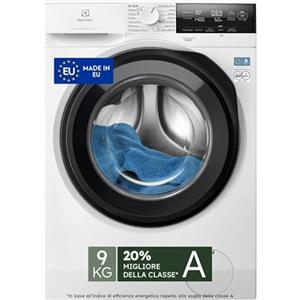 Electrolux Lavatrice Frontale Serie 700 SteamCare EW7F39, 9 kg, Classe A, Programma Vapore Refresh, QuickCare 69 min, Tecnologia SensiCare+, CareDrum, 74 dB, 847x596x572 mm