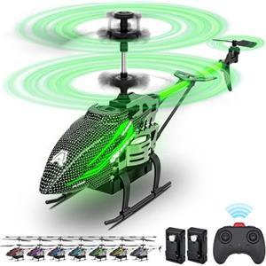 BuzzoXerex Elicottero Telecomandato, 2.4G Elicottero RC, Elicottero Rradiocomandato con Luce LED & 3.5 Ccanali, Aereo Telecomandato con Giroscopio e Altezza Fissa, Bambini e Adulti