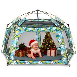 Funsland Tenda per Bambini, Tenda Gioco Bambini Cameretta Giardino Interno Esterno Castello Pop Up Casetta, Capanna Campeggio Ragazzo E Ragazza Regalo Natale Compleanno Kids Play Tent, Foresta