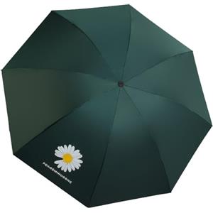 Meichoon Ombrello pieghevole UPF50+ UV, leggero, forte resistenza al vento, 5 livelli, anti-UV, apertura e chiusura automatica, margherita
