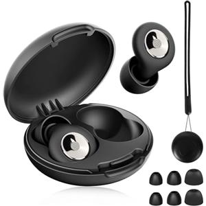 Suprbee Tappi Orecchie Dormire, Tappi per Orecchie Antirumore Nero, Riutilizzabile Silicone Earplugs for Sleeping Protezione Udito per Lavoro, Feste, Viaggi, Concerti, XS/S/M/L