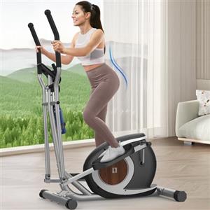 Cowmew Ellittiche Da Casa, Macchina Ellittica Magnetica con APP Bluetooth Intelligente, 16 Livelli di Resistenza, Monitor LCD, Portabottiglie, Stepper Ellittico Per l'esercizio di Fitness Domestico