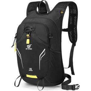 SKYSPER Zaino da trekking, 15L piccolo zaini leggero per uomini, zaino da giorno, zaino da bicicletta con supporto per casco
