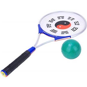 Keenso Racchetta Soft Strength, Manico in Lega di Alluminio Viso Silicone per Anziani Esercizio Fitness Tai Chi con Palla(Soft Strength Racket)