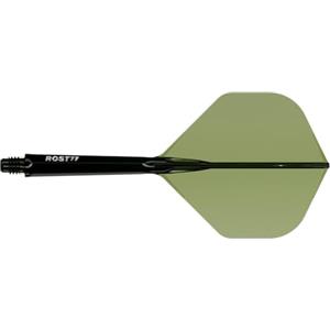 CUESOUL ROST 77 Asta e Volo Freccette integrati, Forma Standard Grande, Set di 3 (Serie di Colore Trasparente)