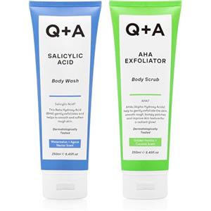 Q+A Esfoliante corpo AHA e gel doccia acido salicilico