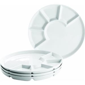 MÄSER Josef Mäser GmbH Set di Piatti per fonduta per 4 Persone, Ideale Anche Come Piatto per griglia, Ø 24 cm