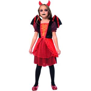 Rubie's Rubies Costume Diavolessa alata per bambina, con ali e cerchietto, Licenza Ufficiale per Halloween, Trick or Treat, Carnevale e Cosplay