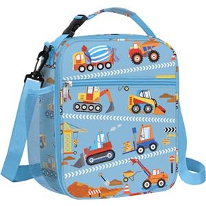 Clastyle Borsa Termica Porta Pranzo Scuola Auto Borsa Frigo Piccola Camion Portatile,Costruzione Rossa