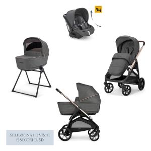 inglesina new - Inglesina Trio Aptica 2025 System Quattro Velvet Grey con telaio Litio Black e Seggiolino auto Darwin Recline