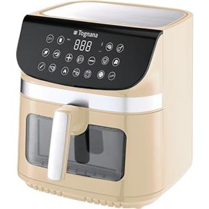 Tognana Iridea, Friggitrice ad aria 9L, doppia resistenza, display digitale, timer, 80-200°C, finestra, 2200W, Champagne