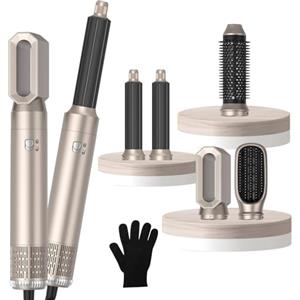 LIZEALUCKY Set Air Styler 5 in 1 con asciugacapelli da 1000 W, aria styler multifunzionale, per capelli ricci e lisci, temperatura velocità del vento regolabile per tutti
