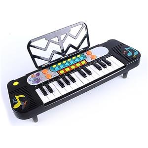 Generic Pianoforte Elettrico Portatile per Bambini Principianti Tastiera Musicale Elettronica Portatile 37 Tasti per la Scuola Domestica Alimentato a Batteria (con Fogli 25 Tasti 11 Modalità)