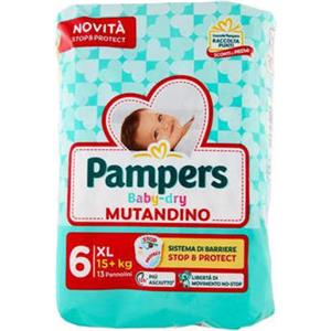 Pampers Baby Dry Mutandino Maxi Taglia 6, 13 Pannolini
