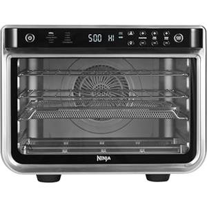 Ninja Foodi Forno Multifunzione 10 in 1, Fornetto Elettrico Portatile da Piano di Lavoro, 10 Funzioni, Friggere ad Aria, Arrostire, Grigliare, Disidratare, Riscaldare, Argento/Nero, DT200EU