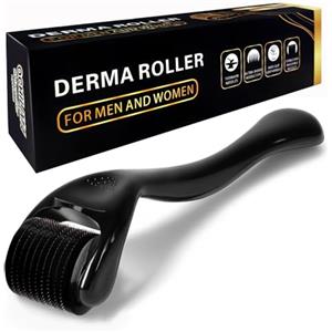 OCHILIMA Rullo da bar 0,75 mm - 540 Titan Derma roller per barba e crescita dei capelli, Micronago per viso, cuoio capelluto e corpo, aghi in titanio per uomini e donne - Rullo cicatrice con effetto anti