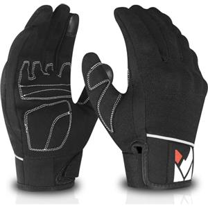 Katx Guanti protettivi per Moto da Moto Uomo Donna, Guanti corazzati in Pelle con nocche Fodera per Scooter Motocross ATV MTB Equitazione Abbigliamento da Corsa Casual (L)