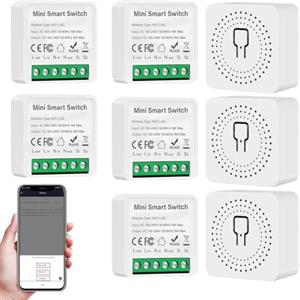 SOARFLY Interruttore Wifi Smartlife, 2.4GHz Interruttore Smart Wifi, Interruttori Intelligente Compatibile con Alexa, Smart Life, Tuya, Interruttori Luce Con timer, 16A, 3500W Mini Smart Switch (8)