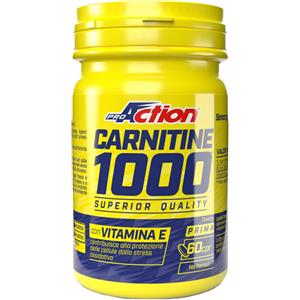Proaction Carnitine 1000 - Integratore con L-Carnitina e Vitamina E, 60 Compresse